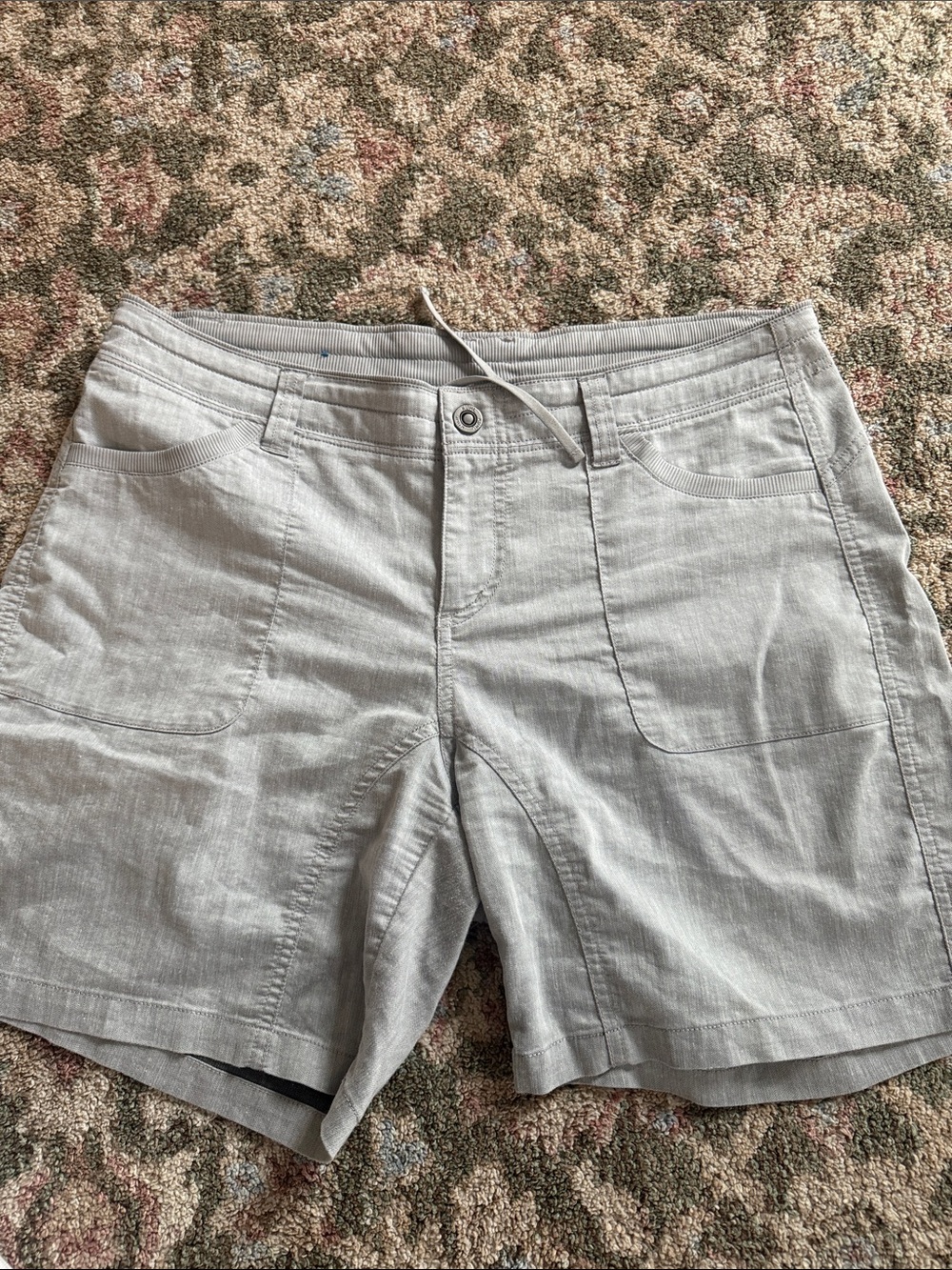 Kuhl Gray Drawstring Casual Shorts size 12 woman